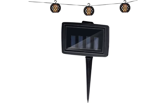 Grundig Lichterkette solarbetrieben 1,8 Meter mit 8 LED-Glühbirnen