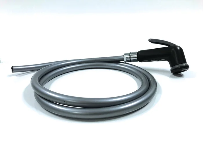 Hebeldusche mit Schlauch – Schwarz