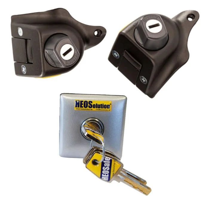 HeoSafe Zusatzschloss Set 1 f. Carado/Sunlight ab Bj. 2021 nach Facelift – grau