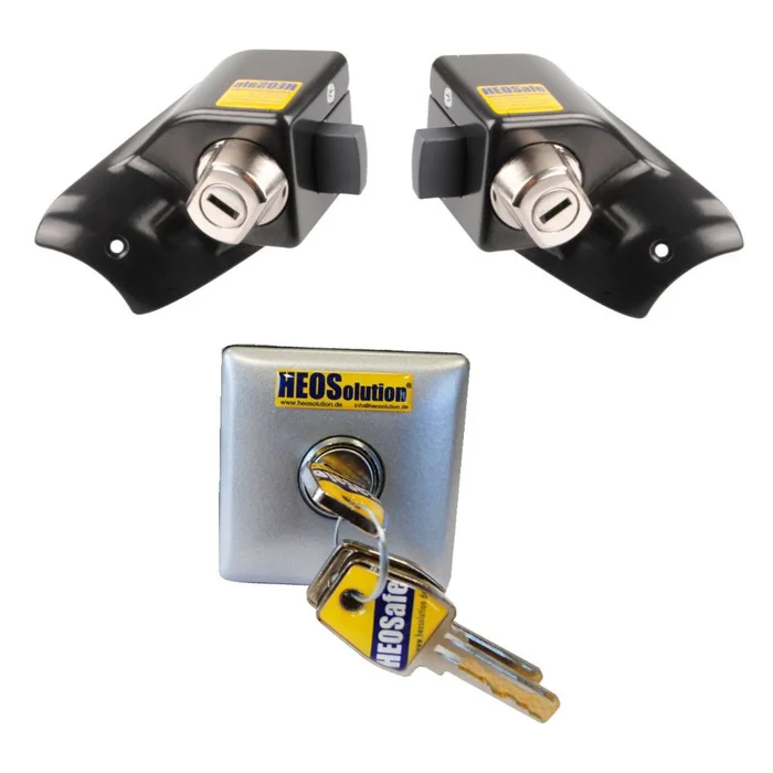 HeoSafe Zusatzschloss Set 1 für Carado/Sunlight 2006-2021 – grau