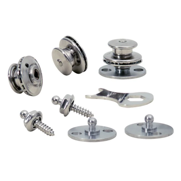 Hindermann LOXX Druckknopf Set, 5 Stück schraub-und klebbar