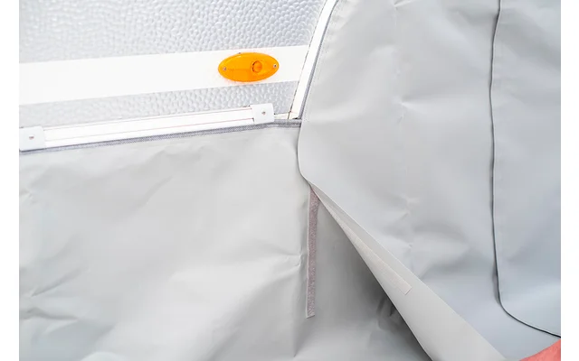 Hindermann Winter-Bodenschürze mit Textilkeder hellgrau 5 Meter