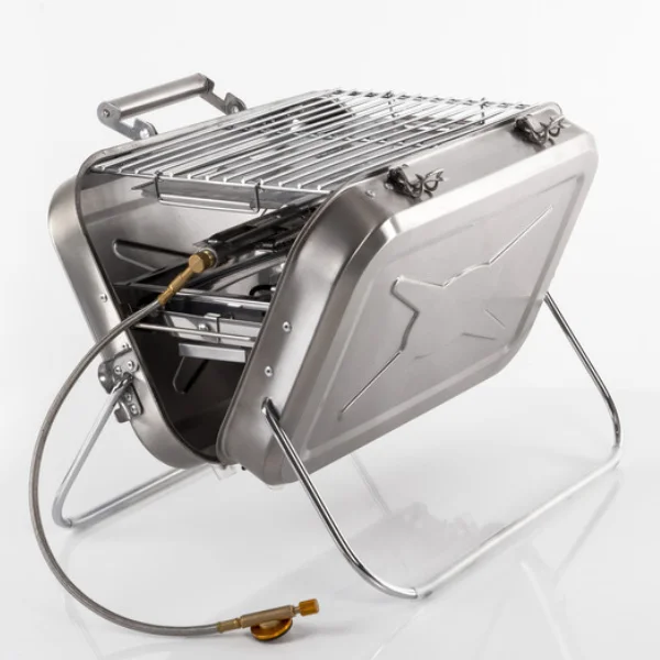 Holiday Travel Koffergasgrill aus Edelstahl
