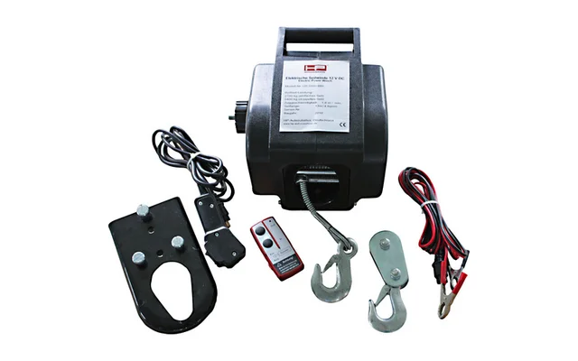 HP Autozubehör Seilwinde mit Funkfernbedienung Zugleistung 2700 kg 350 W