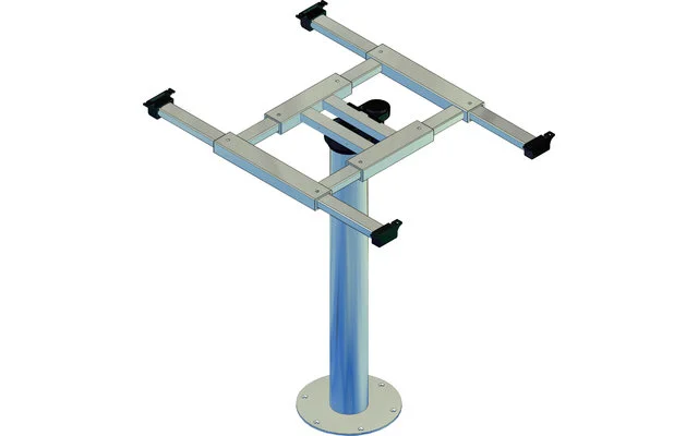 Ilse Einsäulen Tischgestell Aluminium