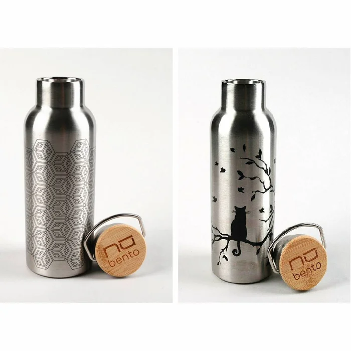 Isotherme Flasche aus Edelstahl – Motive: Katze COOKUT