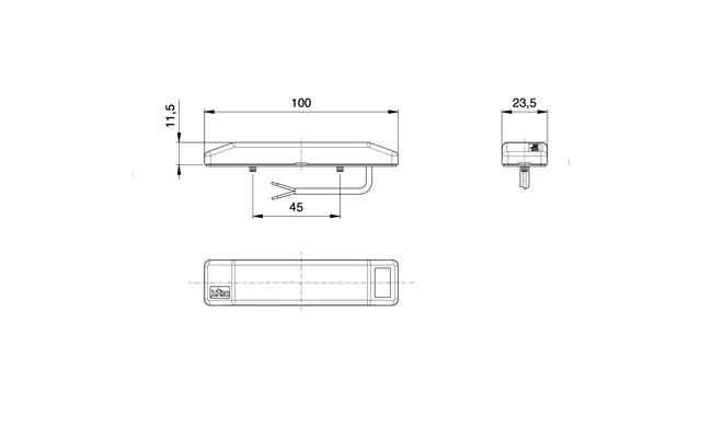 Jokon SMLR 2019 Seitenmarkierungsleuchte mit Rückstrahler 12 und 24 V