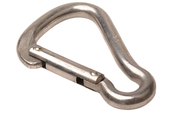 Karabiner in Birnenform aus Edelstahl 90×10 mm – 13 mm Ösendurchmesser
