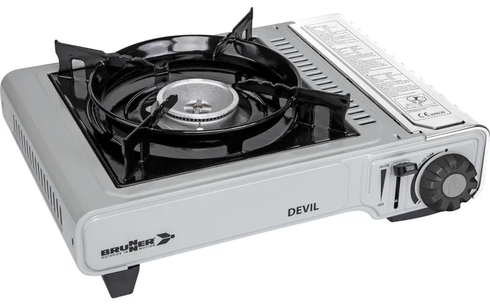 Kartuschen-Gaskocher Devil mit Piezozündung – 1-flammig