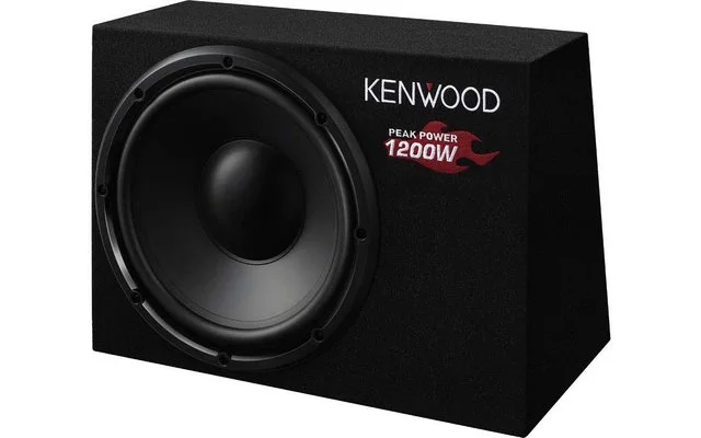 Kenwood KSC-W1200B Geschlossener Gehäusesubwoofer mit kompakten Abmessungen 1200W