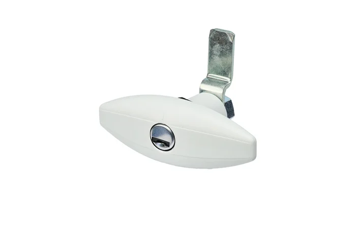 Kofferklappenschloss Ellipse – Groß – Weiß