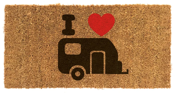 Kokosmatte 50x25cm – mit Druck „Caravan“