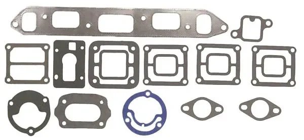 Kompletter Dichtungssatz für OMC Abgaskrümmer + Thermostatgehäuse etc.