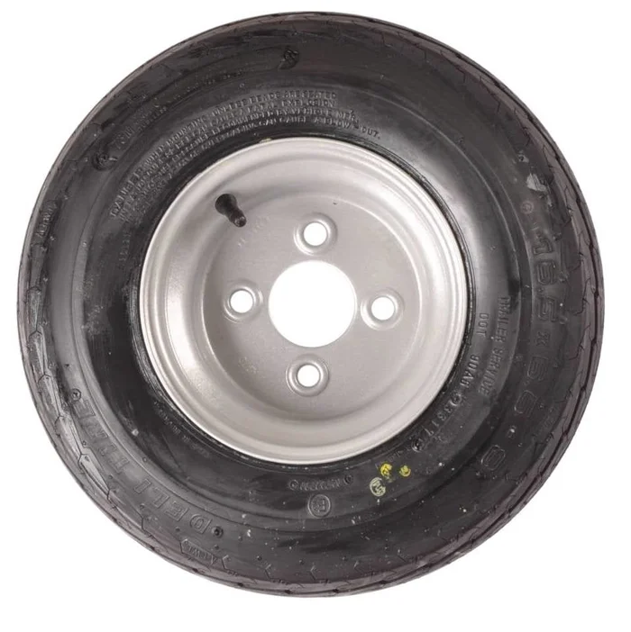 Komplettrad 8 Zoll Rad 16.5×6.50-8 Reifen + Felge – Opel Lochkreis: 4×100 – 6PR – 360 kg – 60 mm Nabendurchmesser