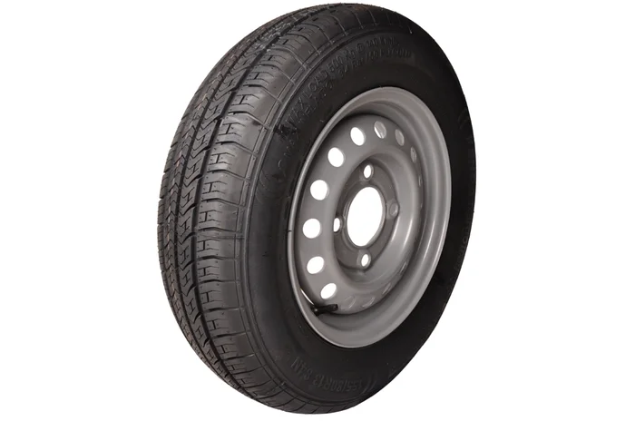 Komplettrad – 155R13 Reifen + Felge – Teilung 4×130 – Tragfähigkeit 500 kg – 85 mm Nabendurchmesser