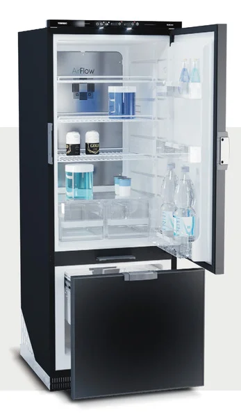 Kompressor-Kühlschrank Slim 250 CHR – 250 l – Grau