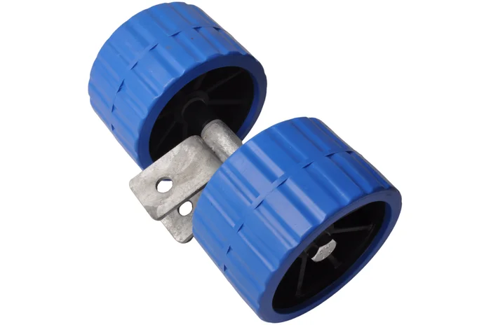 Kunststoffrollensatz – blau – 74×120 mm auf Kippblock 30 mm