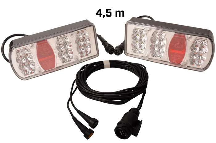 LED Rückleuchten Set – 4,5 Meter Aspock Hauptkabel – 13-polig