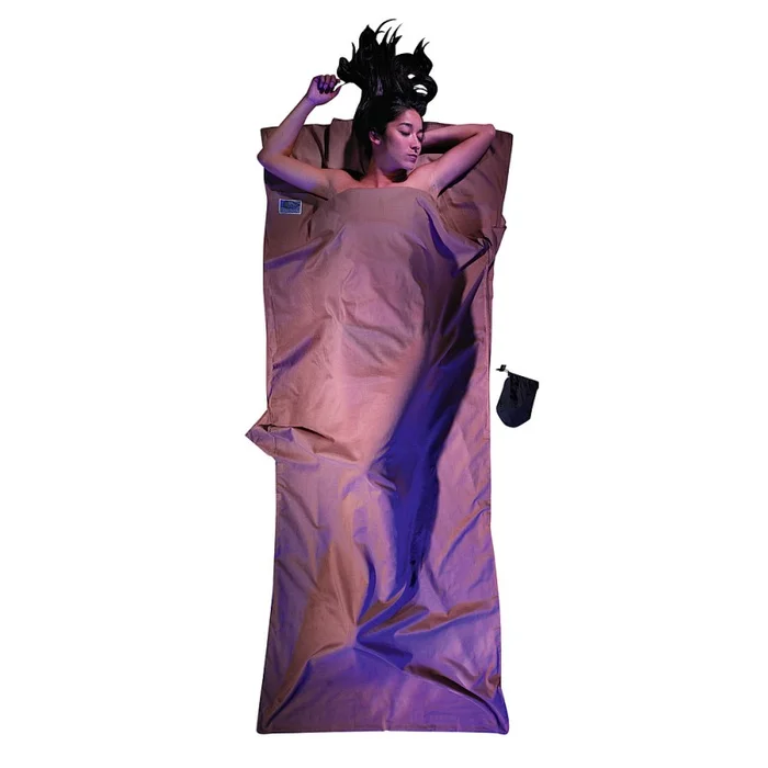 Leicht-Reiseschlafsack 220 x 90 cm khaki ägyptische Baumwolle