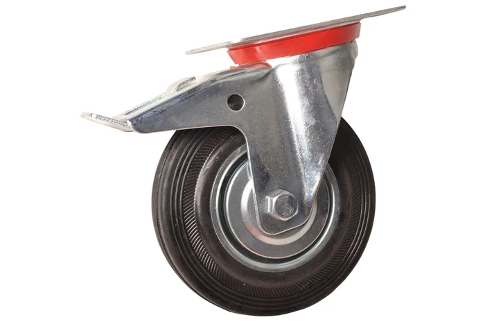 Lenkrolle mit Bremse – 100 kg – Gesamthöhe: 150 mm