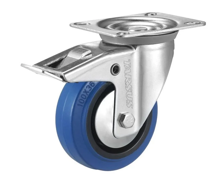 Lenkrolle mit Bremse – 125 kg – Gesamthöhe: 125 mm