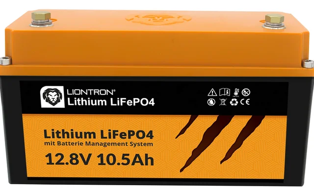 Liontron Hochleistungs Traktions‐ / Speicherbatterie LiFePO4 LX 12,8 V / 10,5 Ah