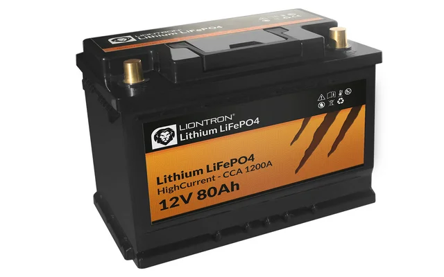 Liontron Lithium-Akku HighCurrent Hochstromfähig 12,8 V / 80 Ah / CCA 1200 A