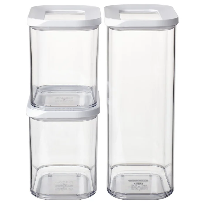 Mepal Starter-Set Vorratsdose Modula 3-teilig, weiß