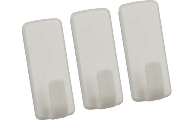 Metaltex pullCLEAN Klebehaken rechteckig 3 Stück weiß