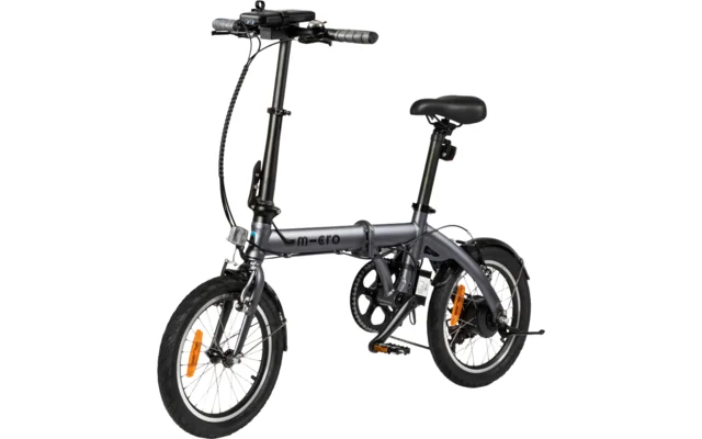 Micromobility Micro faltbares E-Bike 16 Zoll inklusive LED Lichterset und Akku 250W