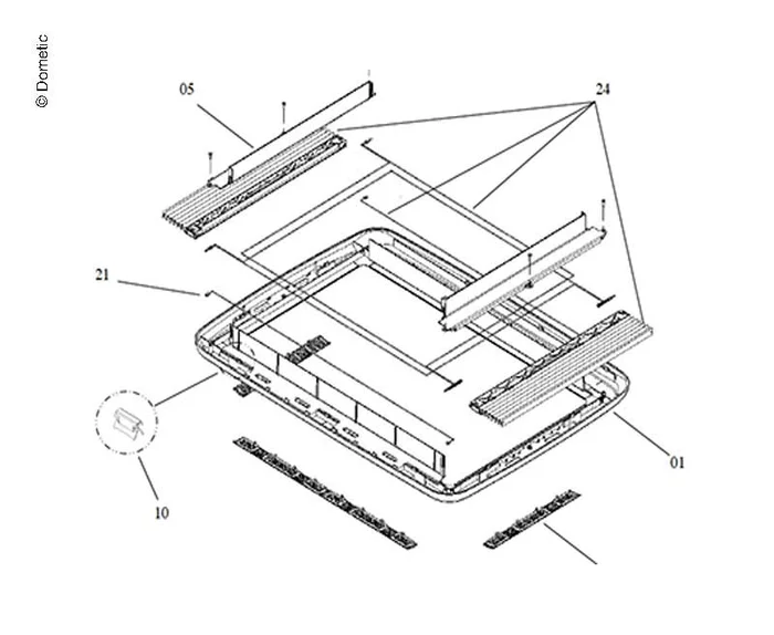 Midi-Heki Innenrahmen mit Rollos
