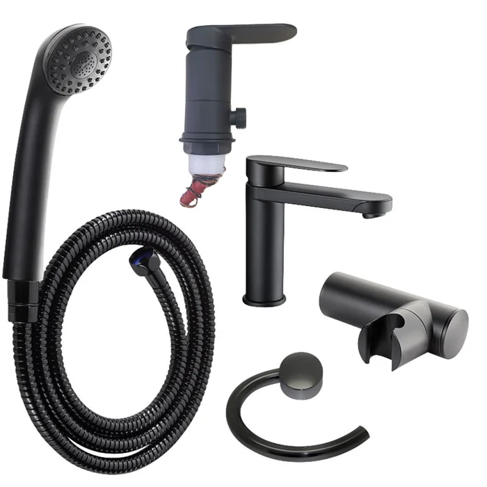 Movera Exklusivpaket 3 – Reich Einhebelmischer Linnea K, schwarz