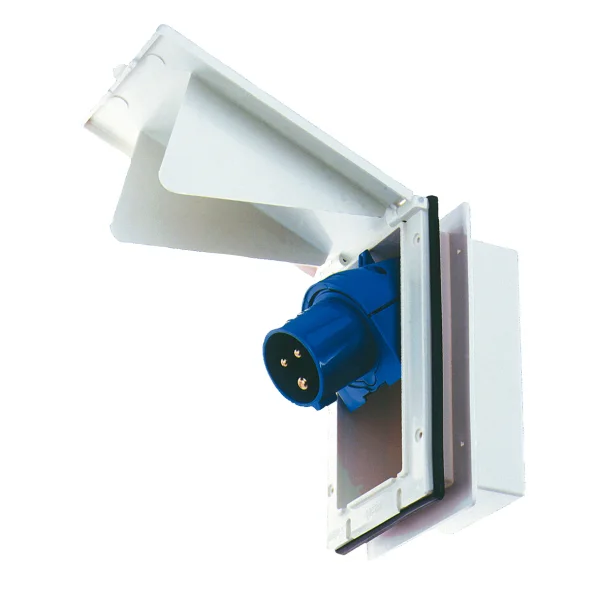 MPK CEE Eingangs-Steckdose rechteckig weiss