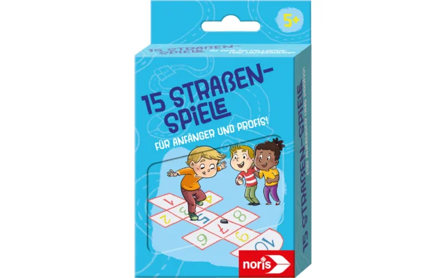 Noris 15 Straßenspiele mit 4 Kreiden und Anleitung