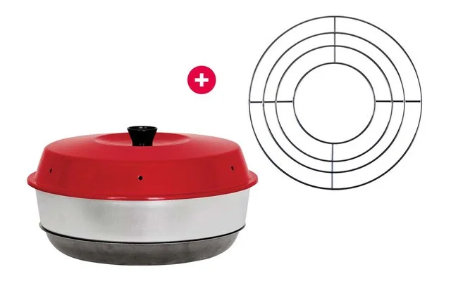 Omnia Campingbackofen Set 2-teilig mit Aufbackgitter