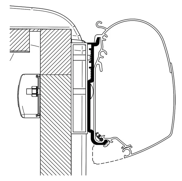 Omnistor-Markisenadapter für Carado / Sunlight Set