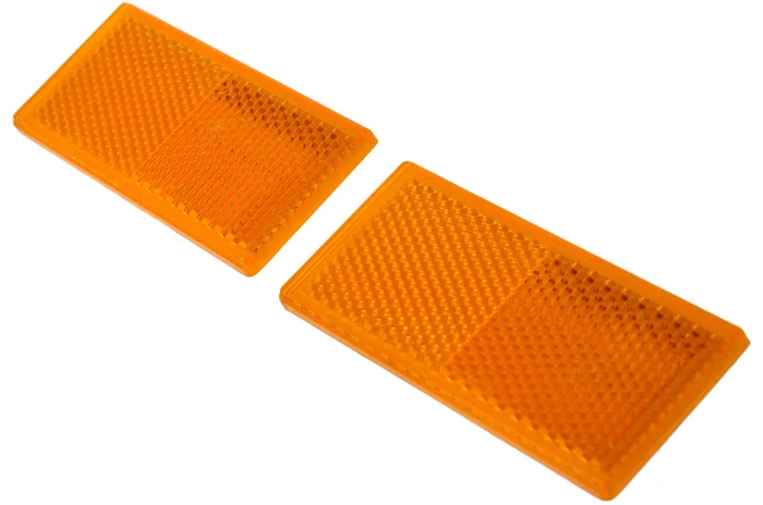 Orange/gelber Reflektor 82×36 mm selbstklebend