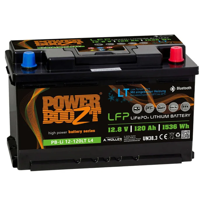 Powerboozt LiFePO4 Kaltwetterbatterie PB-LI 120LT L4 – 120 Ah