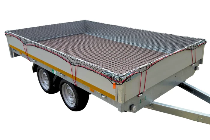 Premium Anhängernetz – Maschennetz – 470×250 cm – inklusive Gummiband rundum – UV-beständig