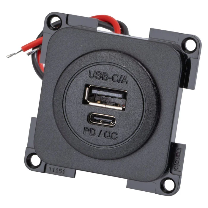 Procar Einbau-Doppelsteckdose inprojal System USB-A /USB-C