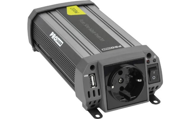 ProUser Wechselrichter Reine Sinuswelle mit USB Lader 12 V auf 230 V