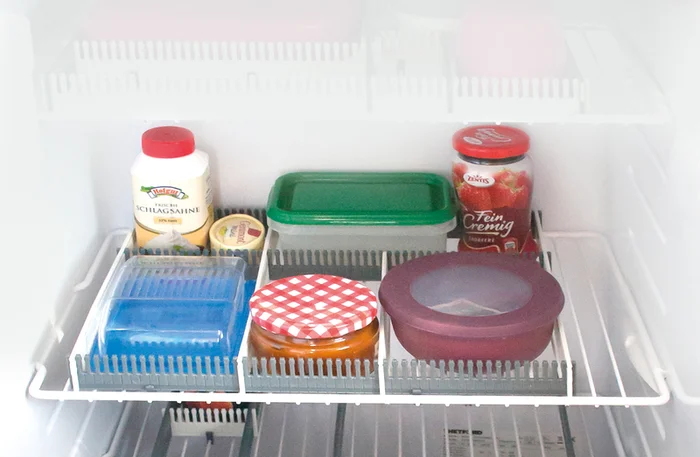 Purvario Kühlschrankleisten im 8er Set – lichtgrau/anthrazit