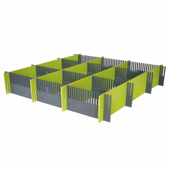 Purvario Stauleiste für Schubladen 8er-Set, steingrau/limonengrün