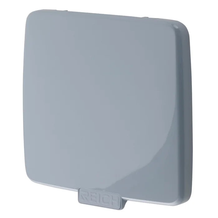 Reich Deckel 1-fach für Versorgungsklappe Smart Supply, grau glänzend