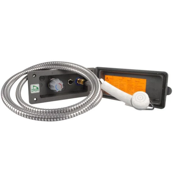 Reich Wassersteckdose mit Brause, grau