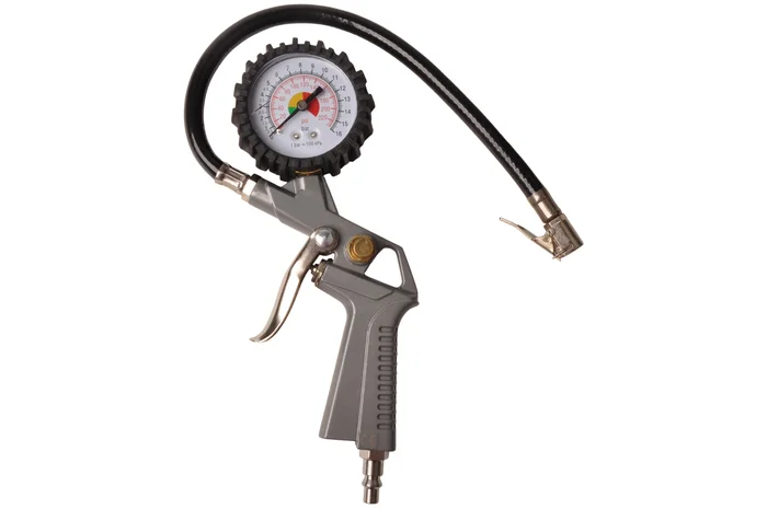 Reifendruckmessgerät mit gut lesbarer Einteilung BAR/PSI