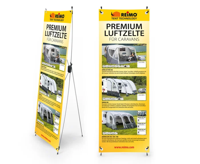 Reimo Tent Techn. X-Banner Luftzelte für Caravans, Größe: 600x1800mm