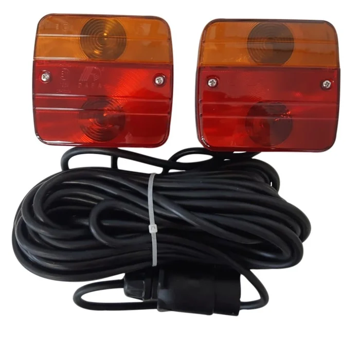 Rückleuchten Set mit Magneten mit 12 Meter langem Hauptkabel – ideal für Bootstrailer