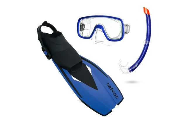 Salvas Schwimmset OKAY 3 teilig mit Taucherbrille, Schnorchel und Flossen