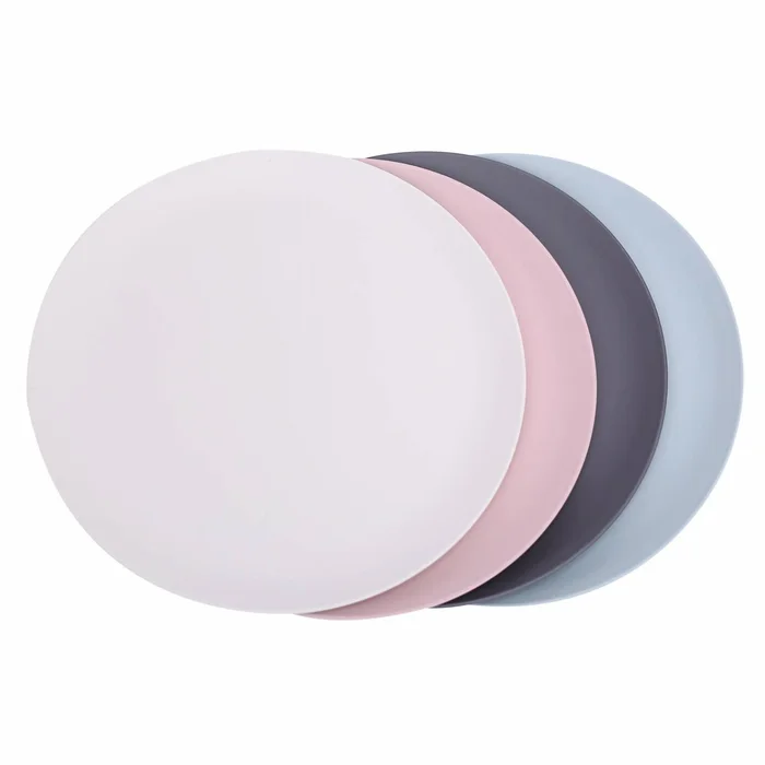 Satz von 4 flachen Tellern INCASA